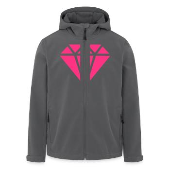 Diamond - Men’s Recycled Softshell Jacket by Stanley/Stella - black - Front - AI Model Male 185 light (185cm)