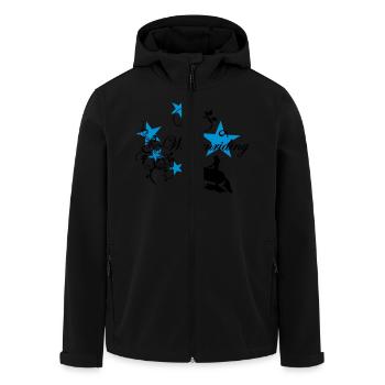 Westernriding Slider Tribal Sterne - Recycelte Männer Softshell-Jacke von Stanley/Stella - Schwarz - Vorne - AI Model Male 185 light (185cm)