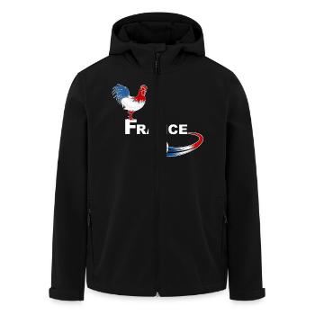 france sport foot 02 - Veste softshell homme en polyester recyclé Stanley/Stella - noir - Devant - AI Model Male 185 light (185cm)