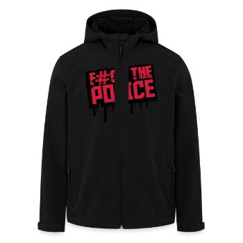 Fuck la Police Graffiti Stempel - Veste softshell homme en polyester recyclé Stanley/Stella - noir - Devant - AI Model Male 185 light (185cm)