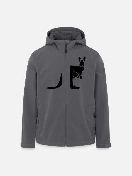 Känguru - Recycelte Männer Softshell-Jacke von Stanley/Stella - Schwarz