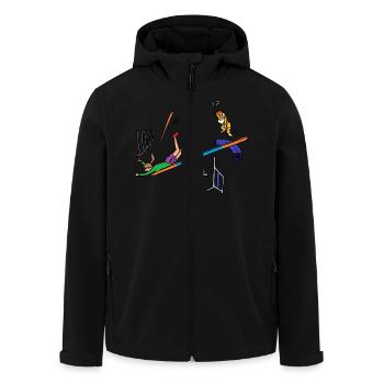 Geschicklichkeit - Recycelte Männer Softshell-Jacke von Stanley/Stella - Schwarz - Vorne - AI Model Male 185 light (185cm)