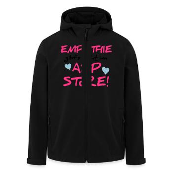 Empathie gibt's nicht im Appstore - Recycelte Männer Softshell-Jacke von Stanley/Stella - Schwarz - Vorne - AI Model Male 185 light (185cm)