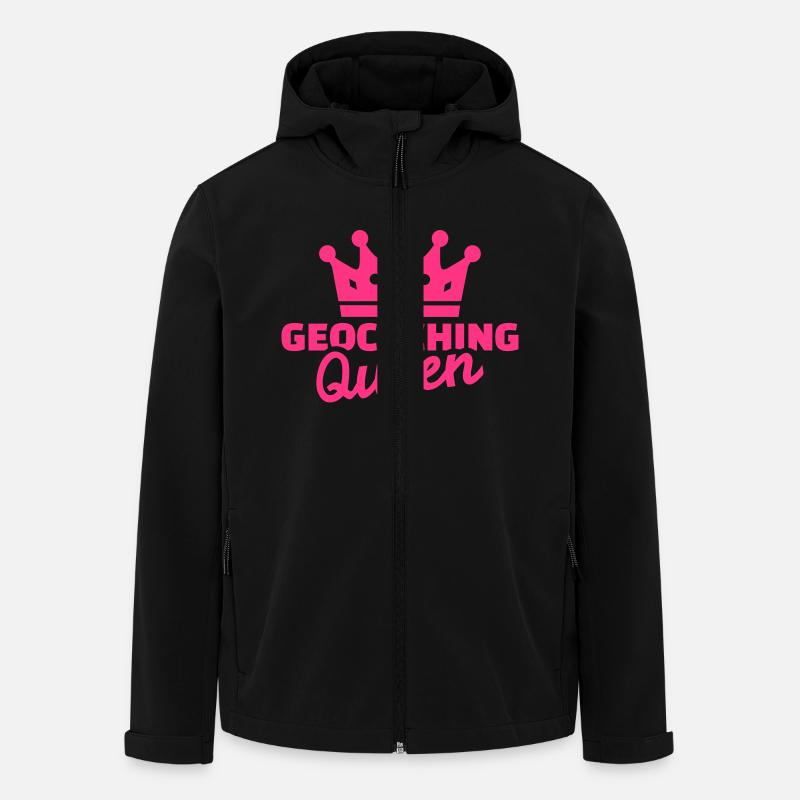 Geocaching - Recycelte Männer Softshell-Jacke von Stanley/Stella - Schwarz