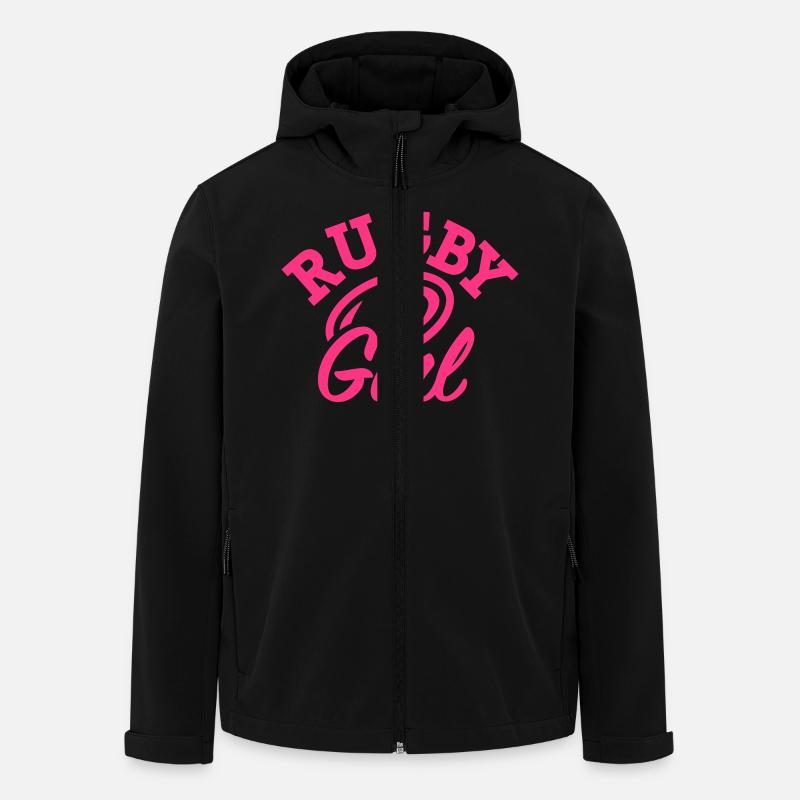 Rugby - Men’s Recycled Softshell Jacket Discoverer by Stanley/Stella - black