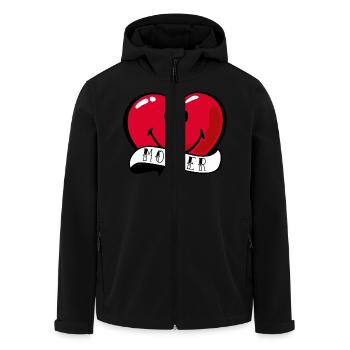 Smiley Mother Heart - Recycelte Männer Softshell-Jacke von Stanley/Stella - Schwarz - Vorne - AI Model Male 185 light (185cm)
