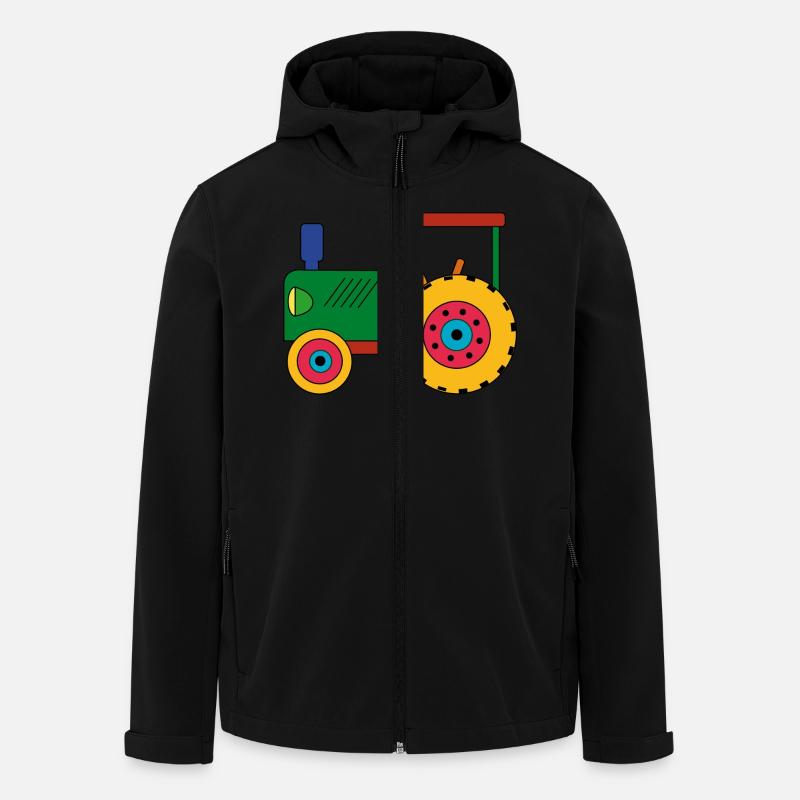 Traktor Spielzeug Trekker - Recycelte Männer Softshell-Jacke von Stanley/Stella - Schwarz