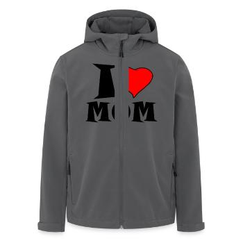 Ich Liebe Mama - I love Mom - Recycelte Männer Softshell-Jacke von Stanley/Stella - Schwarz - Vorne - AI Model Male 185 light (185cm)