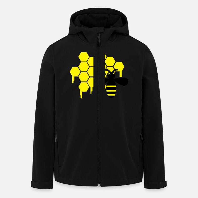 honey_wespe_01 - Men’s Recycled Softshell Jacket by Stanley/Stella - black