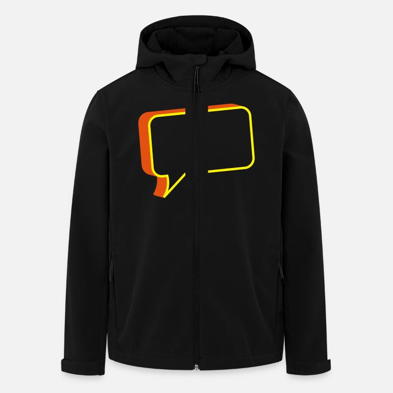 sprechblase 3d design - Recycelte Männer Softshell-Jacke von Stanley/Stella - Schwarz