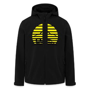 Reise - Auto und Wohnwagen - Recycelte Männer Softshell-Jacke von Stanley/Stella - Schwarz - Vorne - AI Model Male 185 light (185cm)
