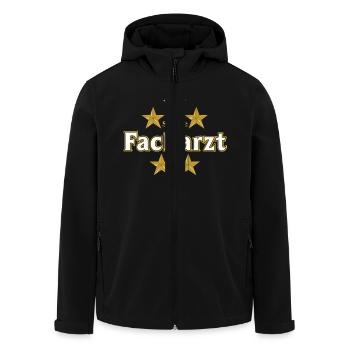 Vom Grafik Designer--5 Sterne Facharzt - Recycelte Männer Softshell-Jacke von Stanley/Stella - Schwarz - Vorne - AI Model Male 185 light (185cm)