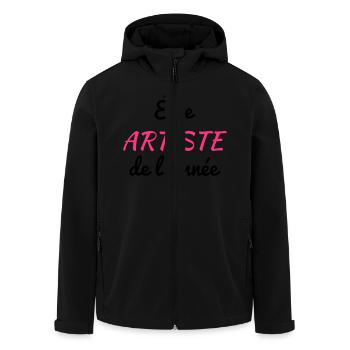 Artist / Art / Künstler / Artiste / Music / Kunst - Men’s Recycled Softshell Jacket by Stanley/Stella - black - Front - AI Model Male 185 light (185cm)