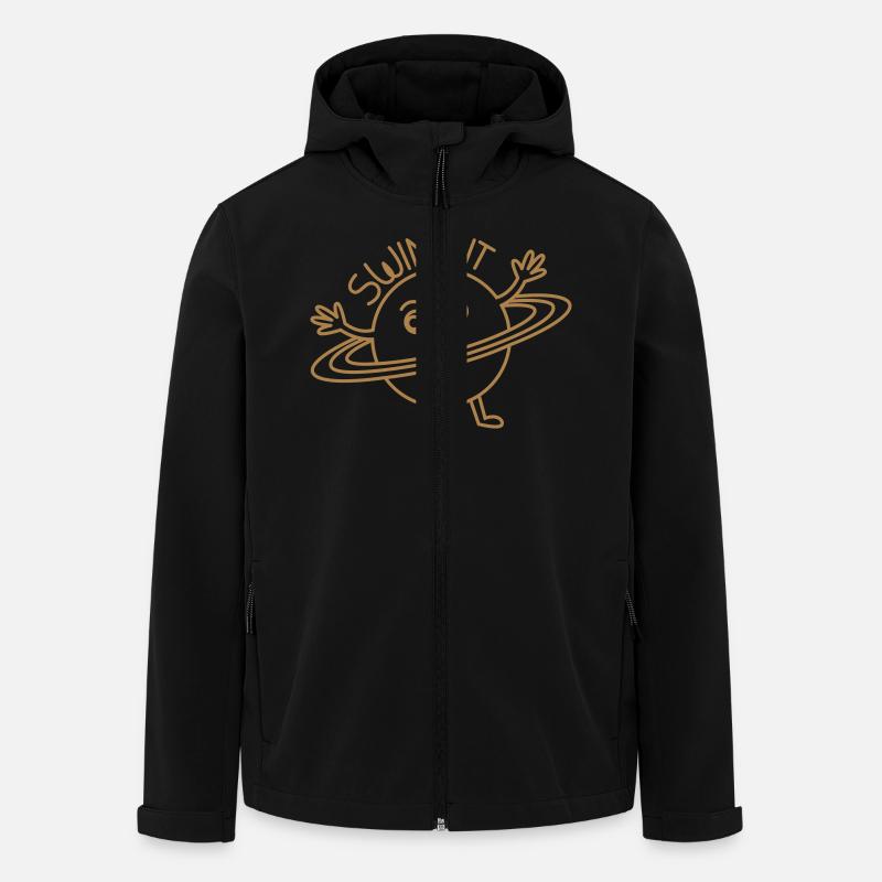 saturn outlines - Recycelte Männer Softshell-Jacke von Stanley/Stella - Schwarz