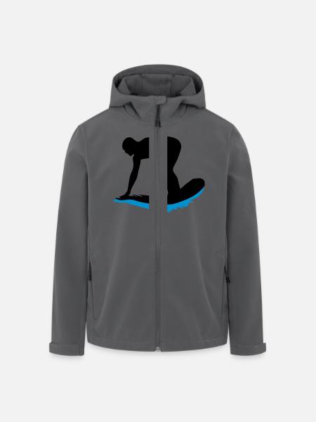 surfer_2 - Recycelte Männer Softshell-Jacke von Stanley/Stella - Schwarz