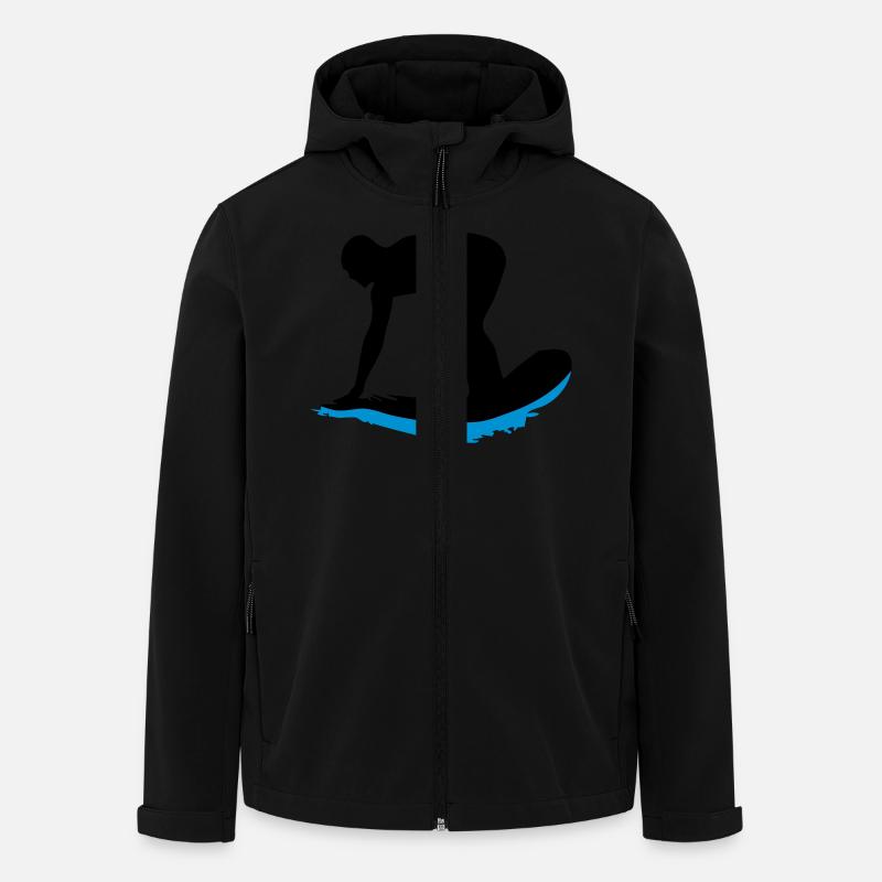 surfer_2 - Recycelte Männer Softshell-Jacke von Stanley/Stella - Schwarz