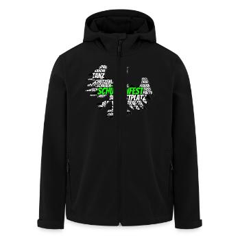 Schützenfest Vogel - Recycelte Männer Softshell-Jacke von Stanley/Stella - Schwarz - Vorne - AI Model Male 185 light (185cm)