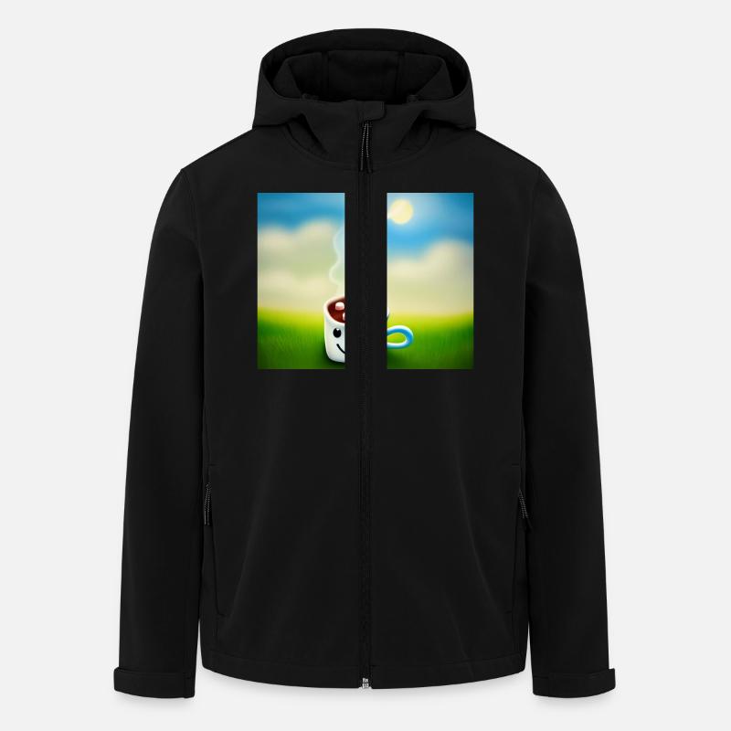 Autistic Art – café ensoleillé - Veste softshell homme en polyester recyclé Stanley/Stella - noir