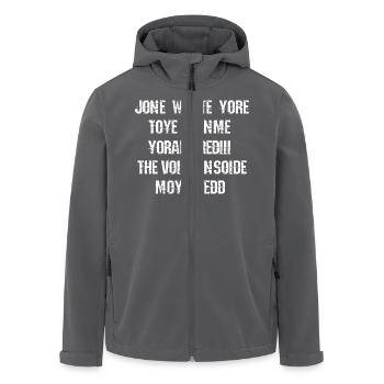 JONE WASTE YORE TOYE MONME YORALL REDIII THE VOICE - Recycelte Männer Softshell-Jacke von Stanley/Stella - Schwarz - Vorne - AI Model Male 185 light (185cm)