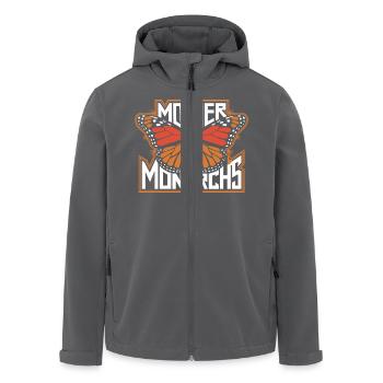 Monarchfalter-Träume in Farbe - Recycelte Männer Softshell-Jacke von Stanley/Stella - Anthrazit - Vorne - AI Model Male 185 light (185cm)