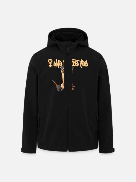 Bubble Tea // Illustration - Men’s Recycled Softshell Jacket by Stanley/Stella - black