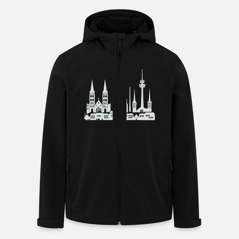 Bonn Skyline - Men’s Recycled Softshell Jacket by Stanley/Stella - black