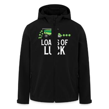 Loads Of Luck St. Patrick's Day Erntemaschine - Recycelte Männer Softshell-Jacke von Stanley/Stella - Schwarz - Vorne - AI Model Male 185 light (185cm)