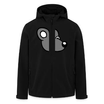 souris souris mignon petit rat rongeur drôle bande dessinée - Veste softshell homme en polyester recyclé Stanley/Stella - noir - Devant - AI Model Male 185 light (185cm)