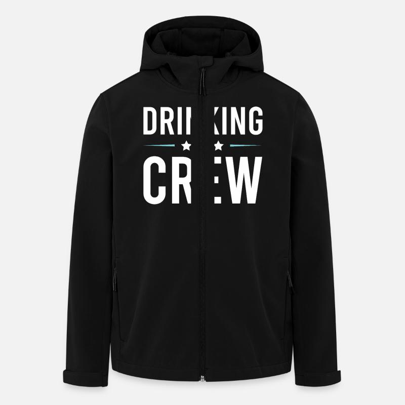 Drinking Crew - Men’s Recycled Softshell Jacket by Stanley/Stella - black