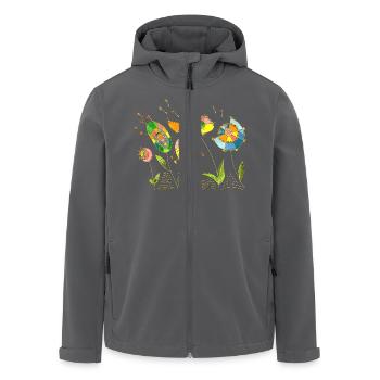 Blumen - Recycelte Männer Softshell-Jacke von Stanley/Stella - Schwarz - Vorne - AI Model Male 185 light (185cm)