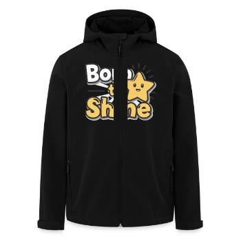 Born to Shine – Strahlender Stern - Recycelte Männer Softshell-Jacke von Stanley/Stella - Schwarz - Vorne - AI Model Male 185 light (185cm)