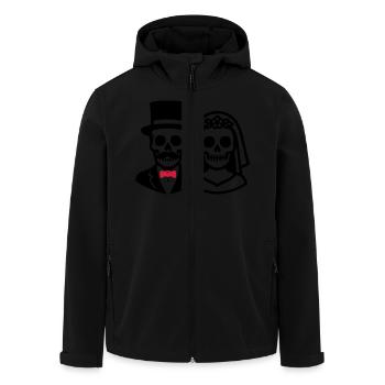 Mariage Squelette Mariée Marié Couple - Veste softshell homme en polyester recyclé Stanley/Stella - noir - Devant - AI Model Male 185 light (185cm)