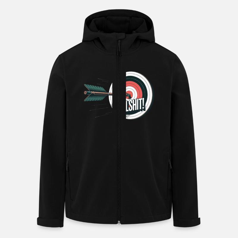 UN ARC ET DES FLÈCHES - Veste softshell homme en polyester recyclé Stanley/Stella - noir