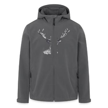 Cerf - Veste softshell homme en polyester recyclé Stanley/Stella - noir - Devant - AI Model Male 185 light (185cm)