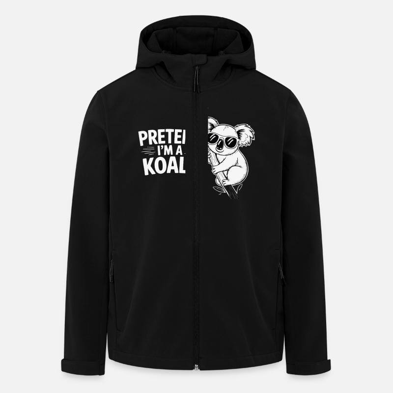 Pretend I'm a Koala - Men’s Recycled Softshell Jacket by Stanley/Stella - black