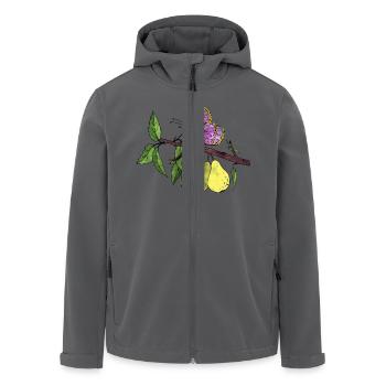 Schmetterling - Recycelte Männer Softshell-Jacke von Stanley/Stella - Schwarz - Vorne - AI Model Male 185 light (185cm)