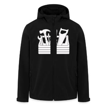 toolbox - Veste softshell homme en polyester recyclé Stanley/Stella - noir - Devant - AI Model Male 185 light (185cm)