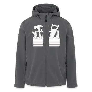 toolbox - Veste softshell homme en polyester recyclé Stanley/Stella - charbon - Devant - AI Model Male 185 light (185cm)