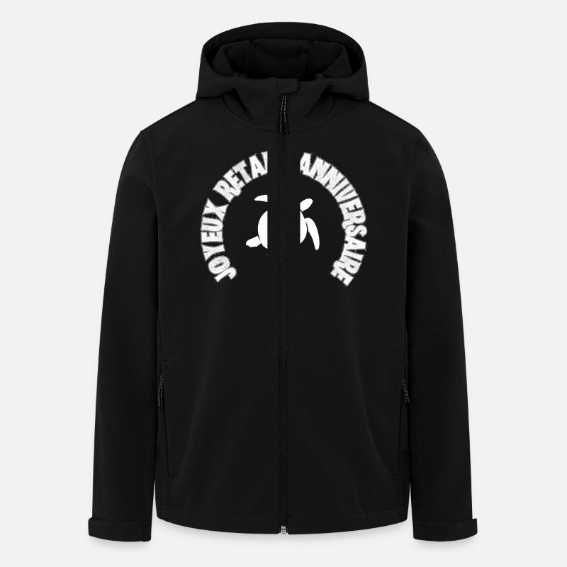 Joyeux Retard Anniversaire - Veste softshell homme en polyester recyclé Stanley/Stella - noir