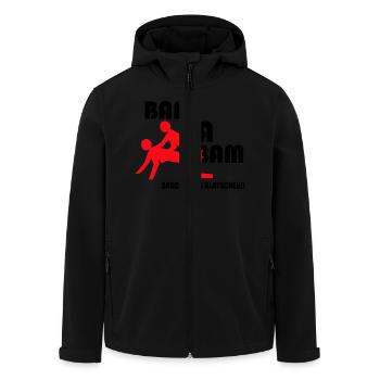 Arsch muss klatschen Bam ba Bam - Recycelte Männer Softshell-Jacke von Stanley/Stella - Schwarz - Vorne - AI Model Male 185 light (185cm)