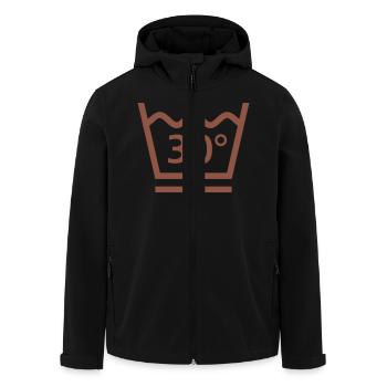30 Grad Wäsche - Recycelte Männer Softshell-Jacke von Stanley/Stella - Schwarz - Vorne - AI Model Male 185 light (185cm)