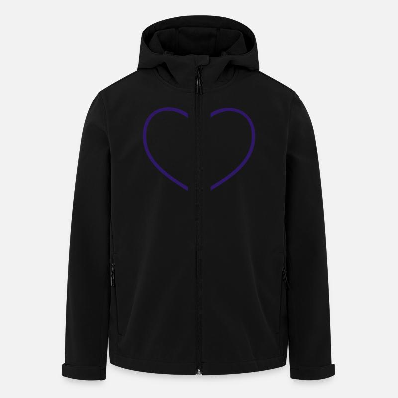 Herz heart (Umriss, 1c) - Men’s Recycled Softshell Jacket by Stanley/Stella - black
