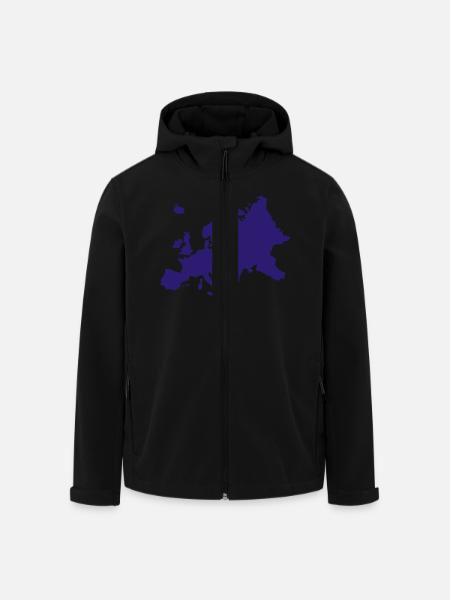 Europa - Recycelte Männer Softshell-Jacke von Stanley/Stella - Schwarz