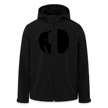 Elephant - Men’s Recycled Softshell Jacket by Stanley/Stella - black - Front - AI Model Male 185 light (185cm)