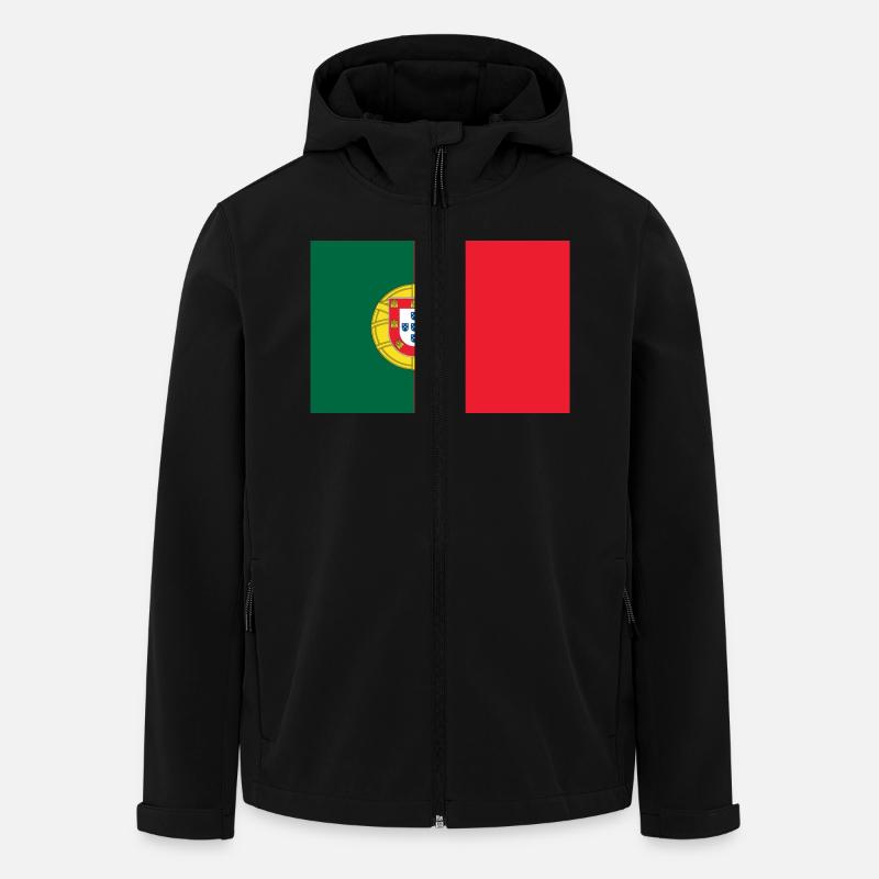 Portugal - Recycelte Männer Softshell-Jacke von Stanley/Stella - Schwarz