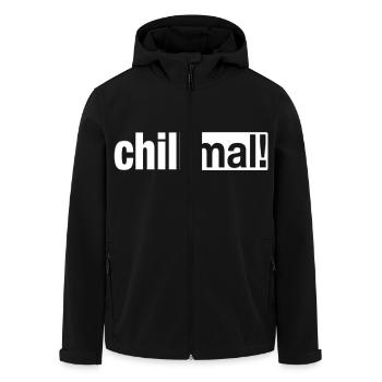 Chill mal! - Recycelte Männer Softshell-Jacke von Stanley/Stella - Schwarz - Vorne - AI Model Male 185 light (185cm)