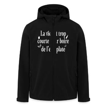 papa père rhum humour blague cadeau bière préférée - Veste softshell homme en polyester recyclé Stanley/Stella - noir - Devant - AI Model Male 185 light (185cm)
