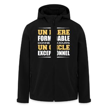 Ein außergewöhnliches Onkelgeschenk für Brother - Recycelte Männer Softshell-Jacke von Stanley/Stella - Schwarz - Vorne - AI Model Male 185 light (185cm)