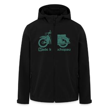 MZ ES 150 125 Trophy - Recycelte Männer Softshell-Jacke von Stanley/Stella - Schwarz - Vorne - AI Model Male 185 light (185cm)