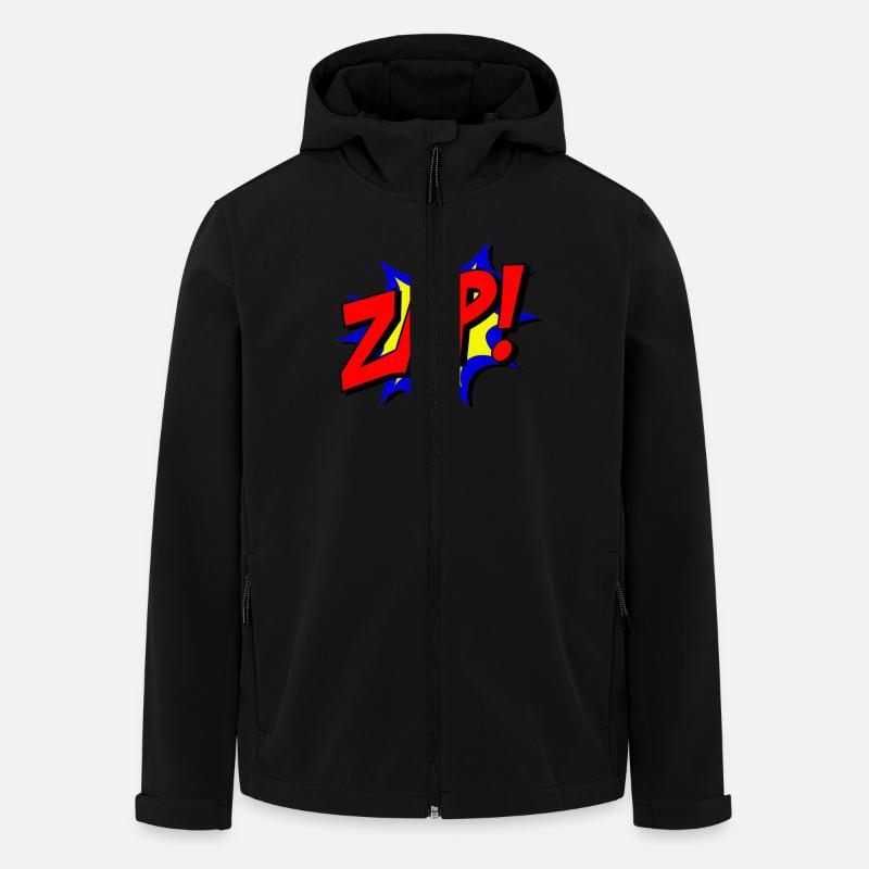 Comic - Recycelte Männer Softshell-Jacke Discoverer von Stanley/Stella - Schwarz